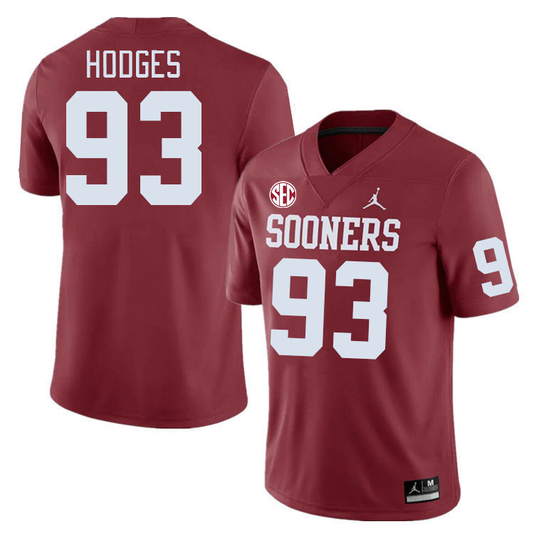 Men #93 Ace Hodges Oklahoma Sooners 2024 SEC Conference College Football Jerseys-Crimson